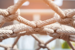 Knots connecting ropes tightly together